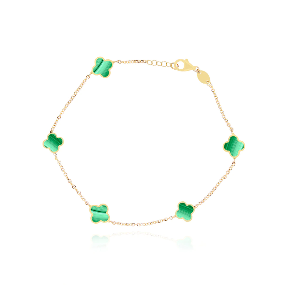 Stone Flower Bracelet - Malachite