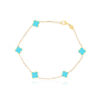 Stone Flower Bracelet - Turquoise