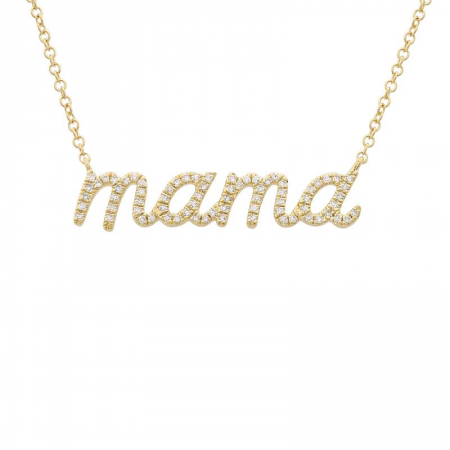 14k gold mama chain necklace