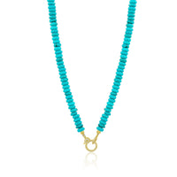 Jasper Beaded Necklace - Two Tone Clasp
