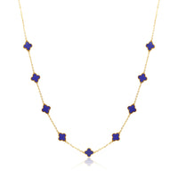 Stone Flower Necklace - Black Onyx