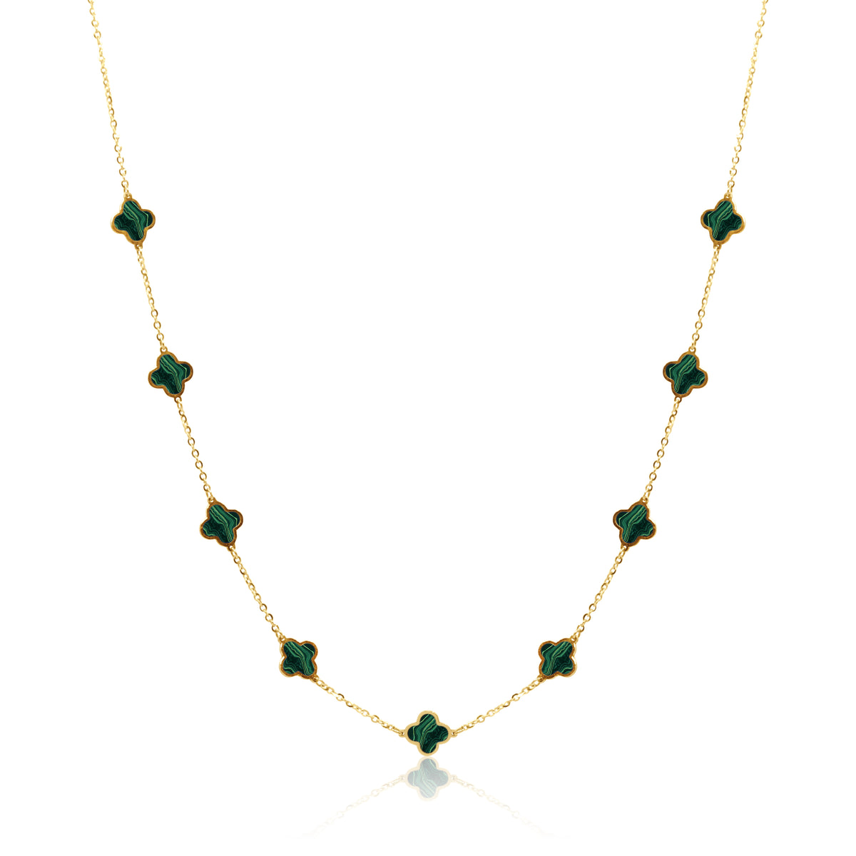Stone Flower Necklace - Black Onyx