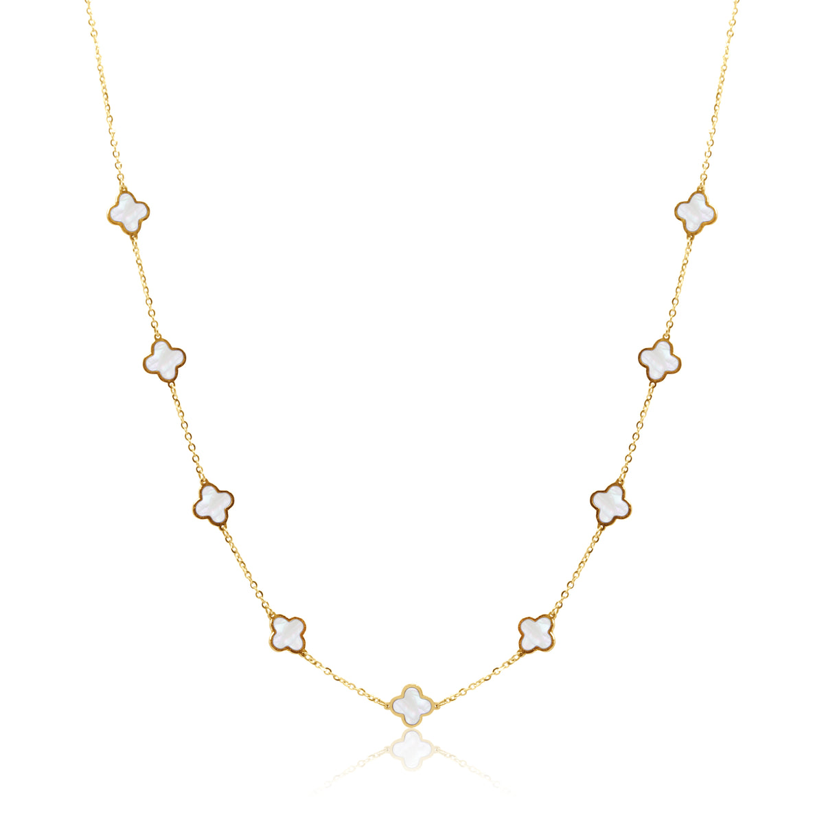 Stone Flower Necklace - Black Onyx