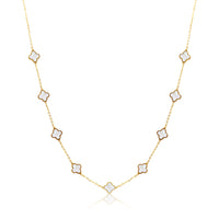 Stone Flower Necklace - Black Onyx