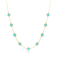 Stone Flower Necklace - Black Onyx