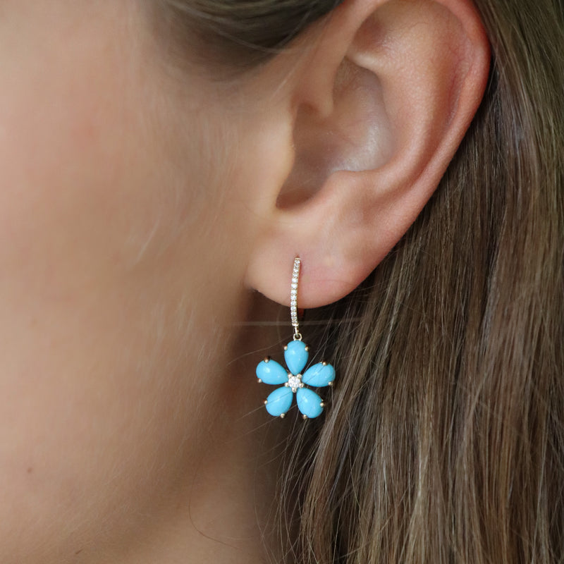 Fiore Earrings - Turquoise
