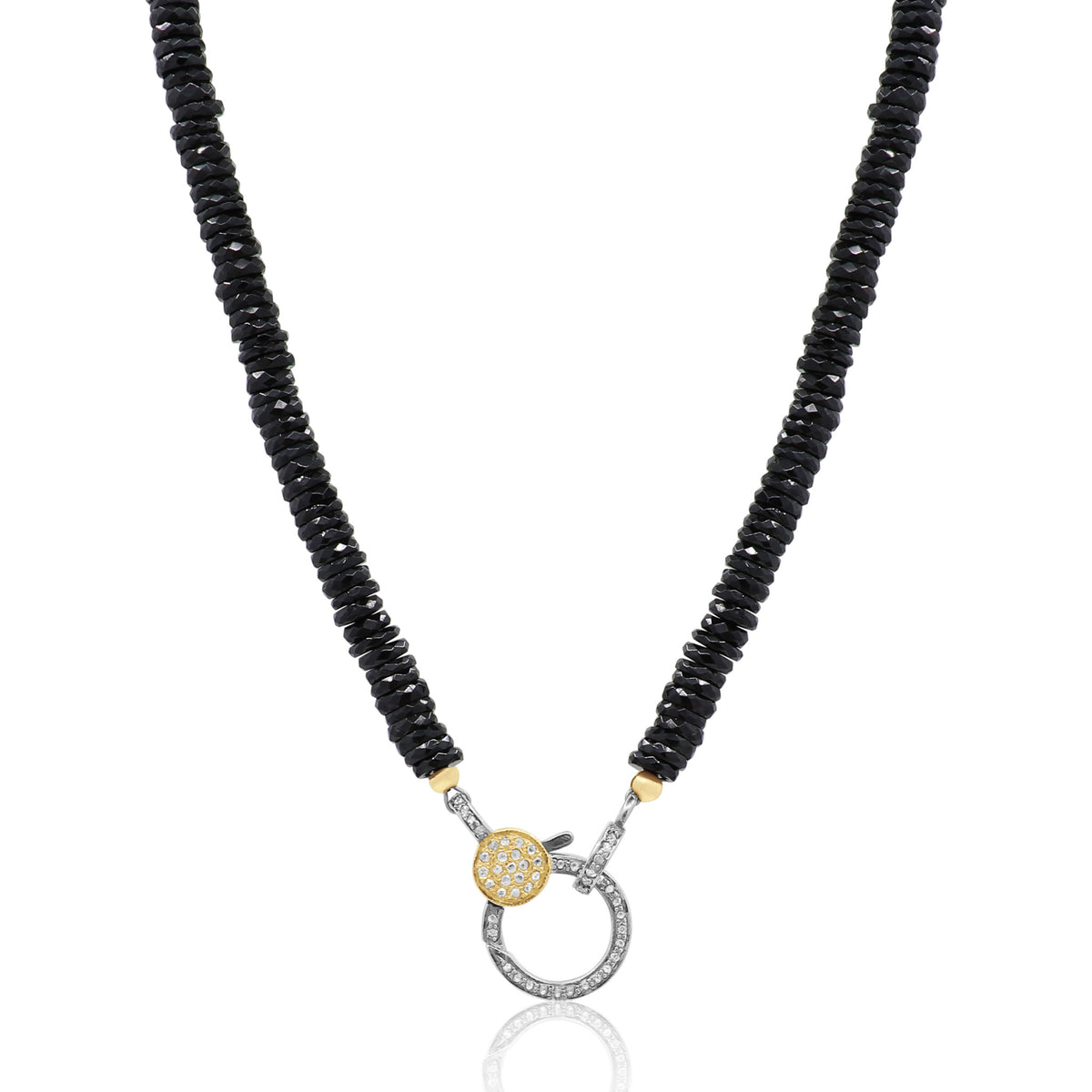 Black Spinel - Two Tone Clasp