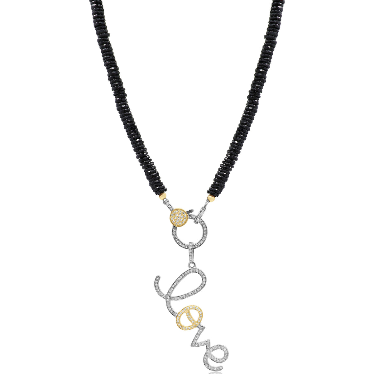 Black Spinel - Two Tone Clasp