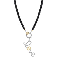 Black Spinel - Two Tone Clasp