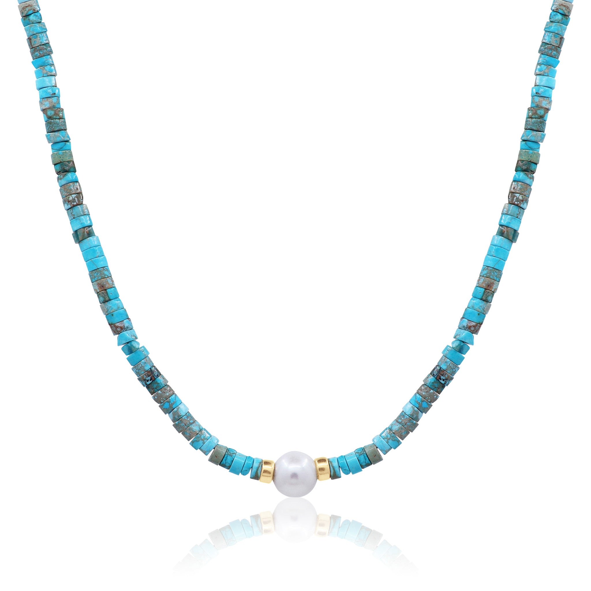 アクセサリー user_572daa2a Jasper Beaded Necklace with Pearl | Hayley Style
