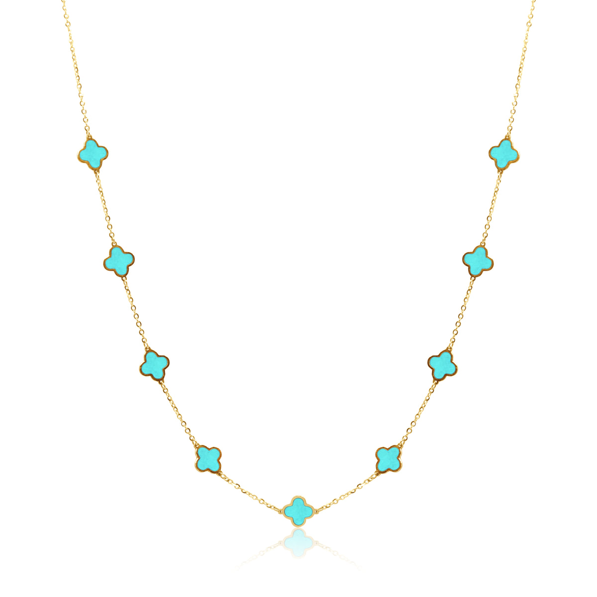 Stone Flower Necklace - Mother of Pearl