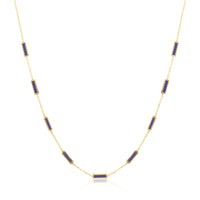 Stone Block Necklace - Malachite