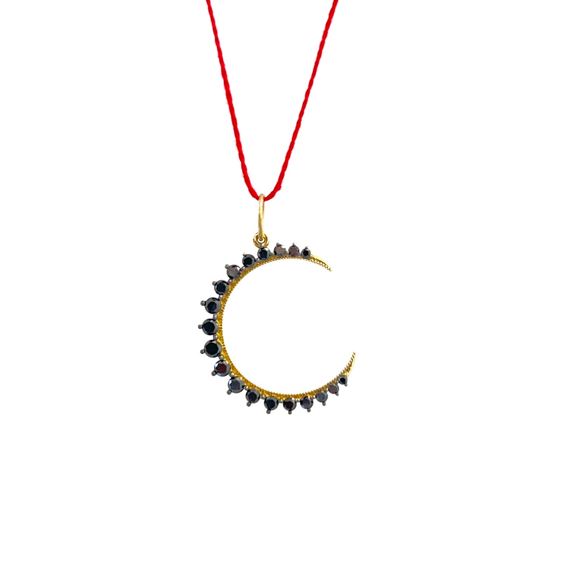 Black Diamond Moon Pendant