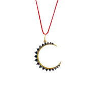 Black Diamond Moon Pendant