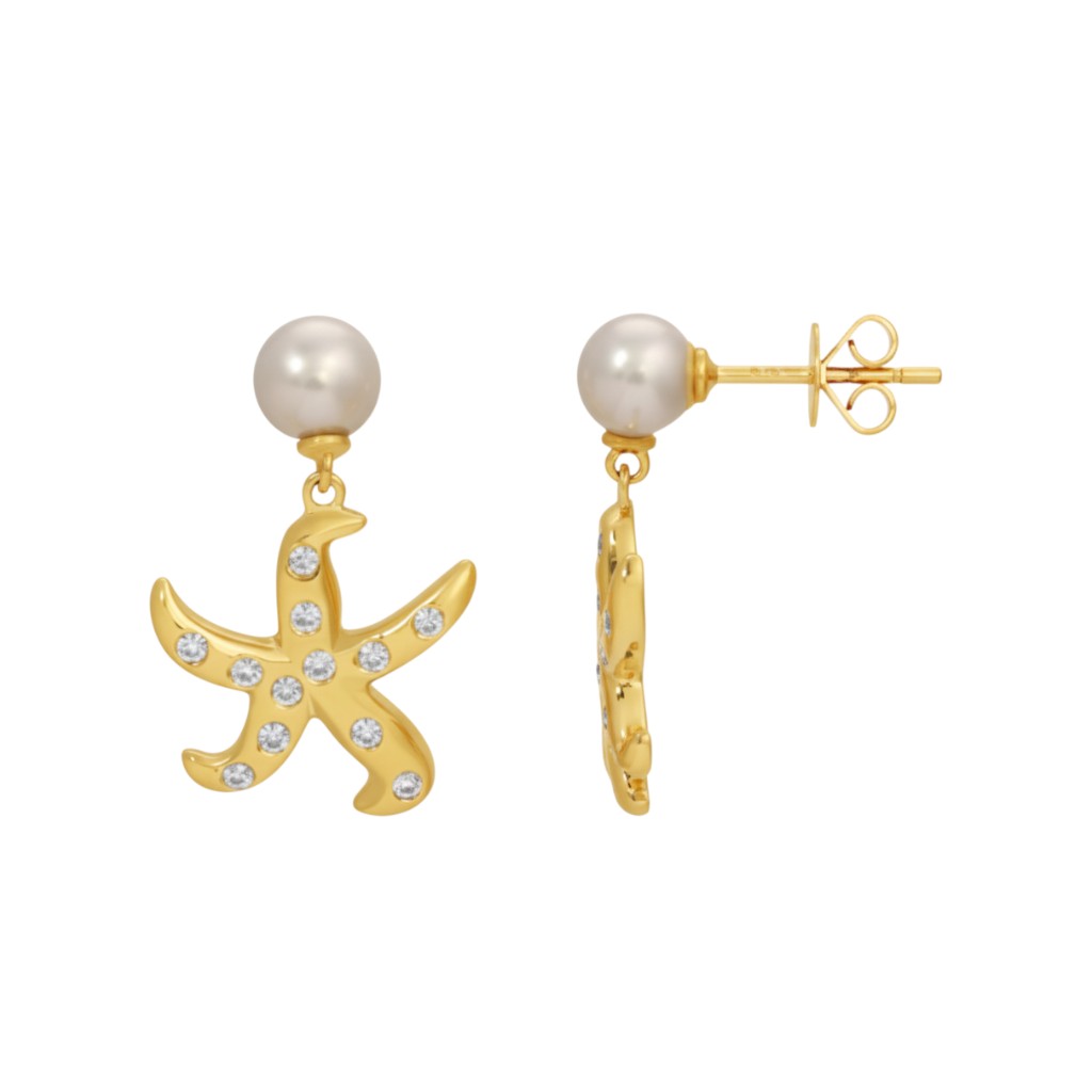 Golden Starfish Earrings