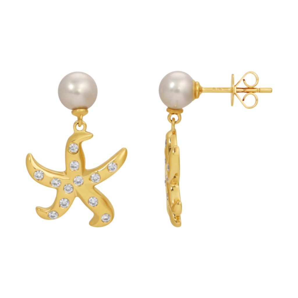 Golden Starfish Earrings