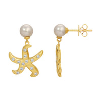 Golden Starfish Earrings
