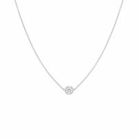 Solitaire Diamond Dainty Necklace