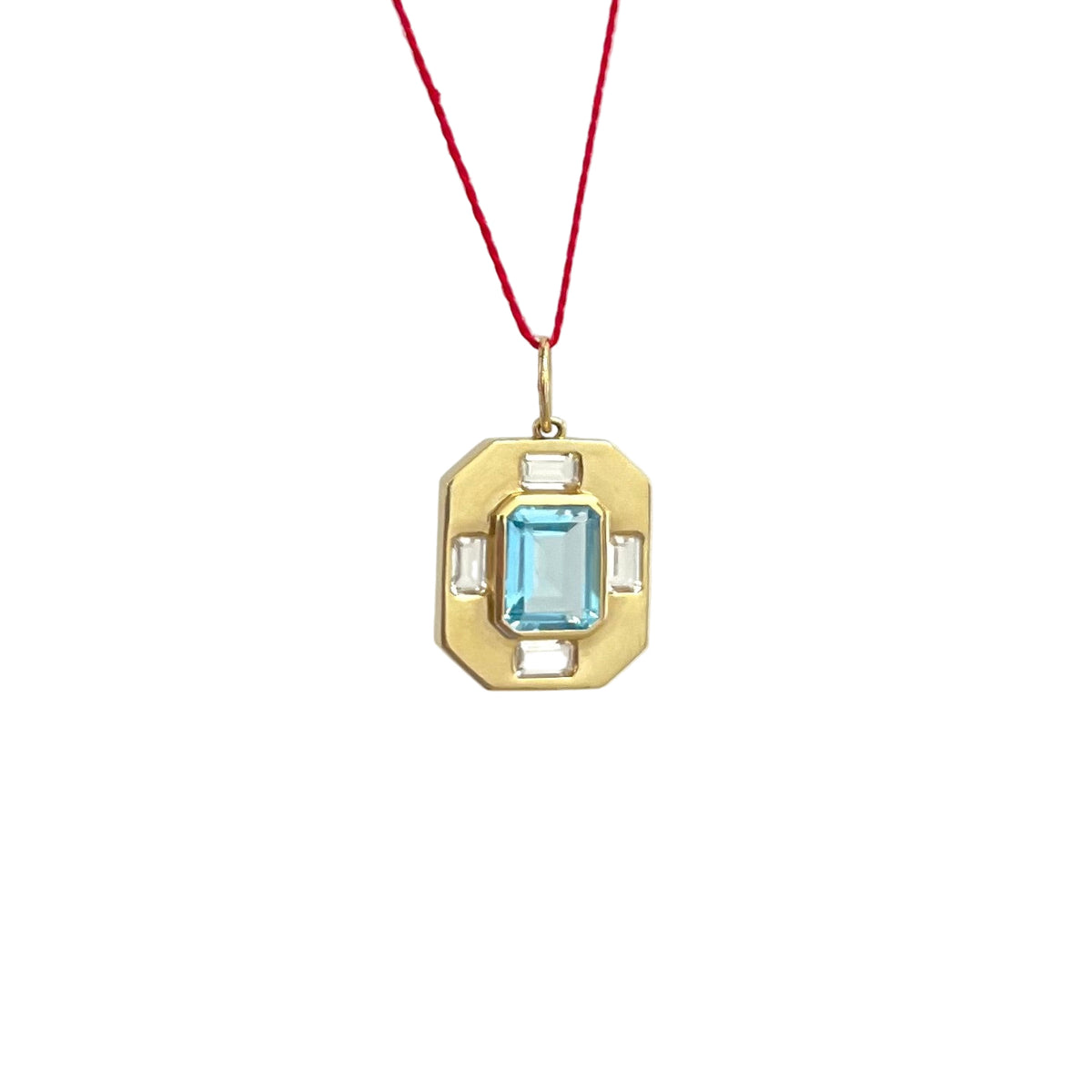 Topaz Square Pendant