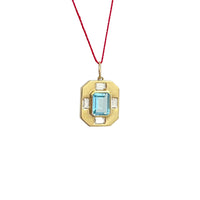 Topaz Square Pendant