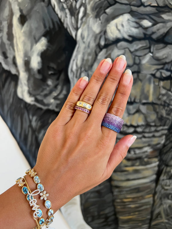 Ombre Sappphire Half Cigar Band