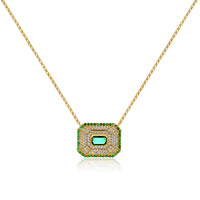 Boxy Emerald Necklace