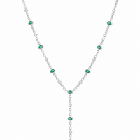King Emerald Lariat - White Gold