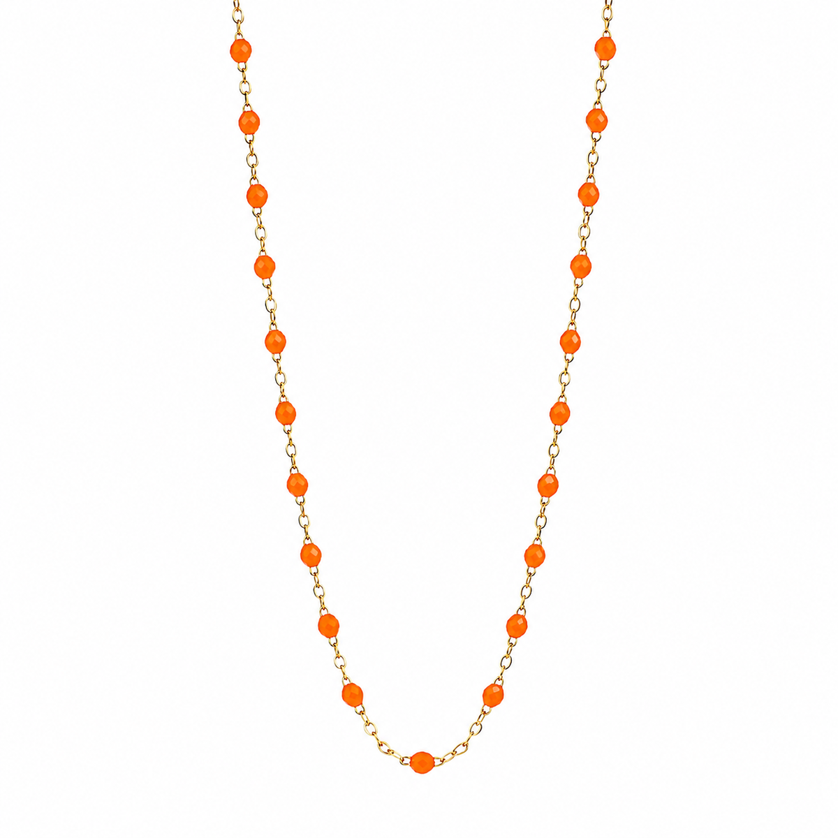 Neon Orange Enamel Dot Chain