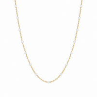 White Enamel Dot Chain