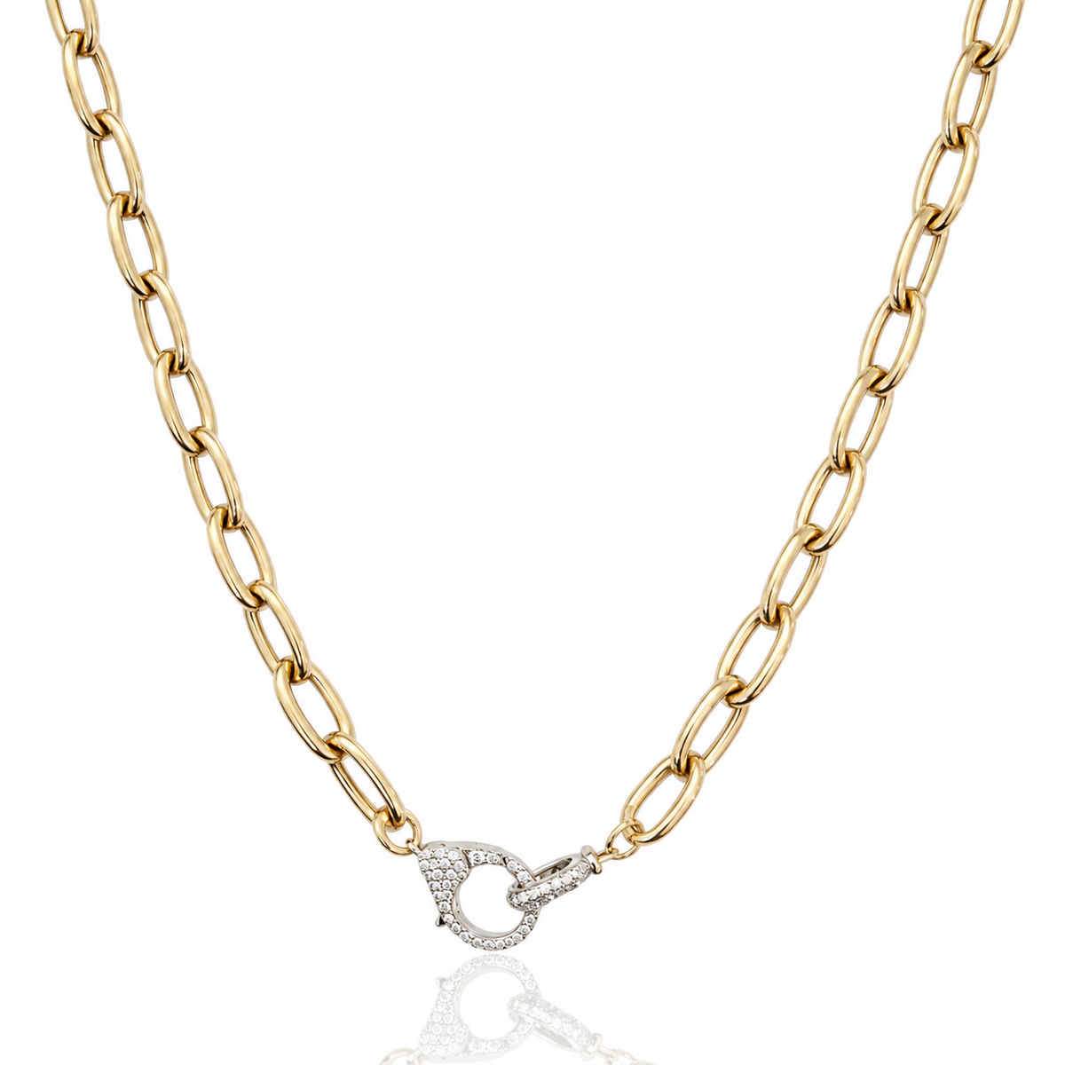 Oval Linked Charm Necklace