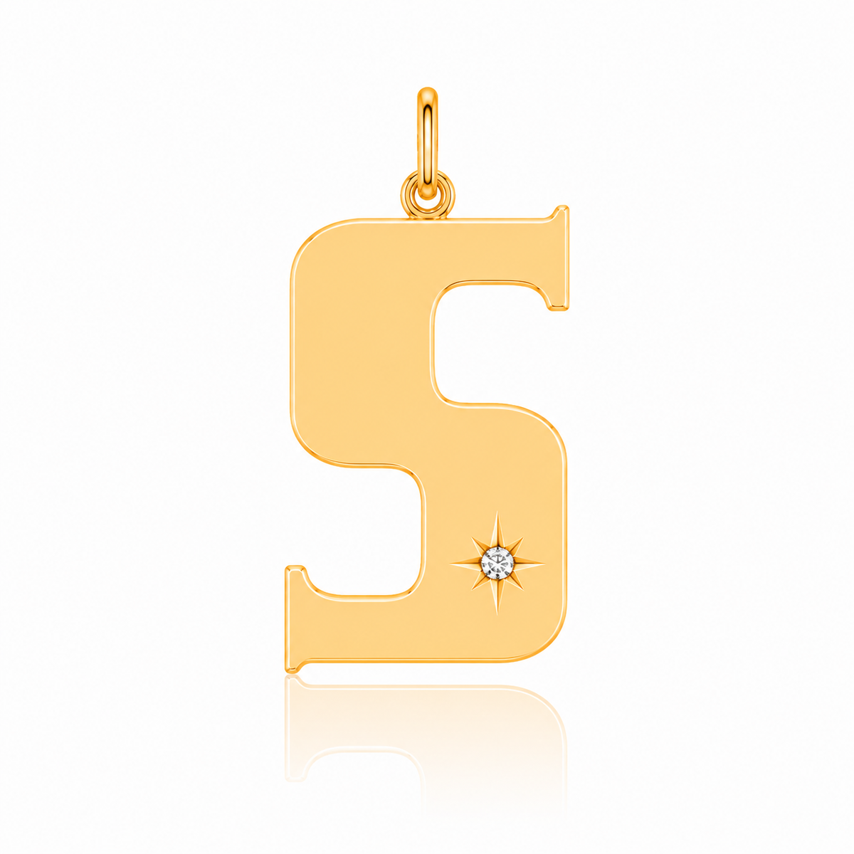 The Gold Flat Letter Pendant