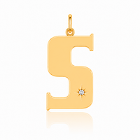 The Gold Flat Letter Pendant