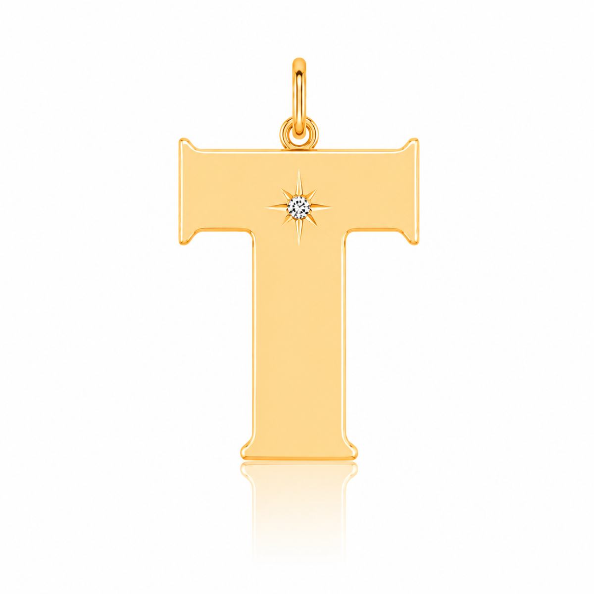 The Gold Flat Letter Pendant