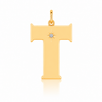 The Gold Flat Letter Pendant
