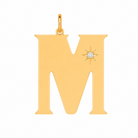The Gold Flat Letter Pendant