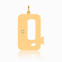 The Gold Flat Letter Pendant