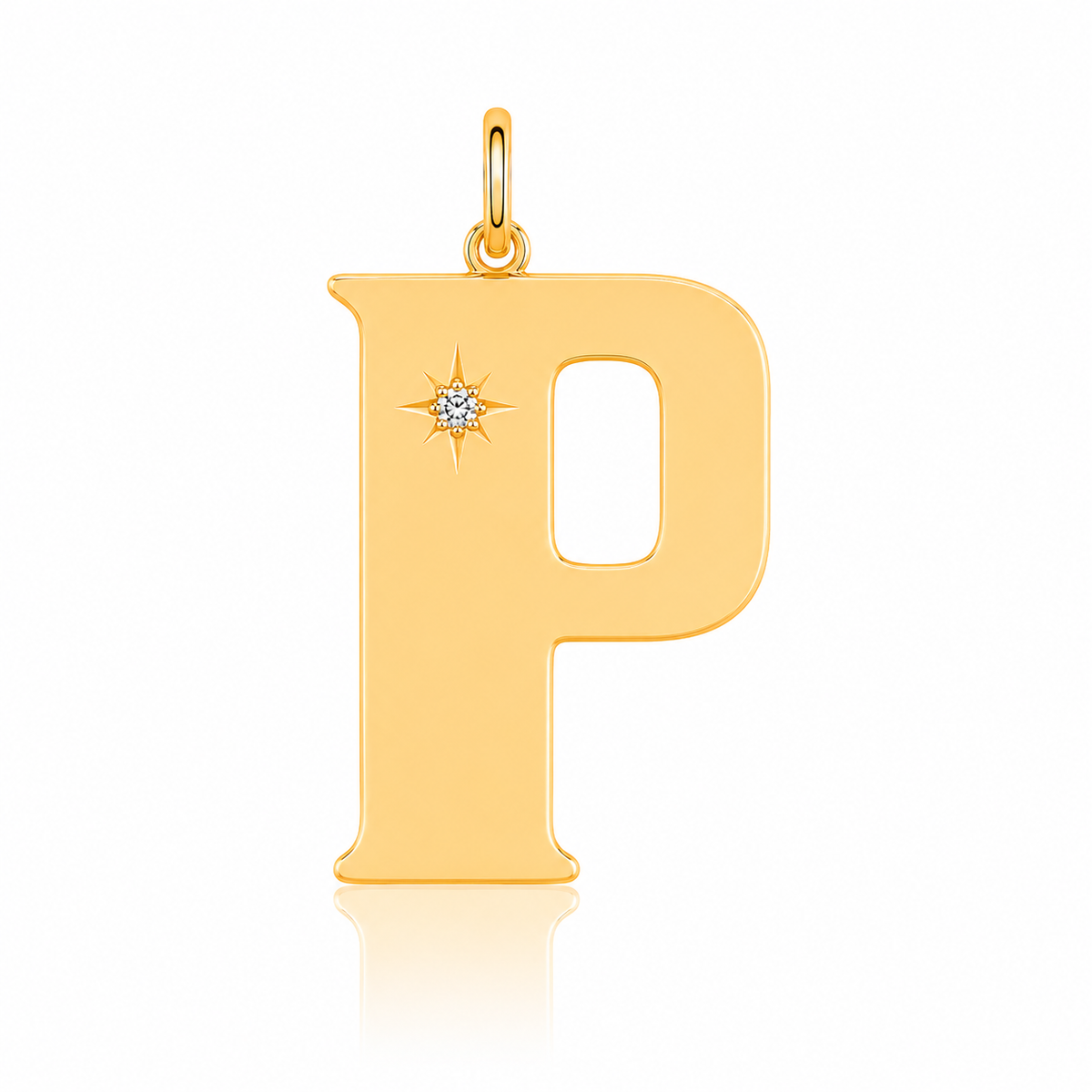 The Gold Flat Letter Pendant
