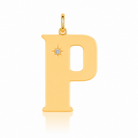 The Gold Flat Letter Pendant