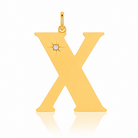 The Gold Flat Letter Pendant