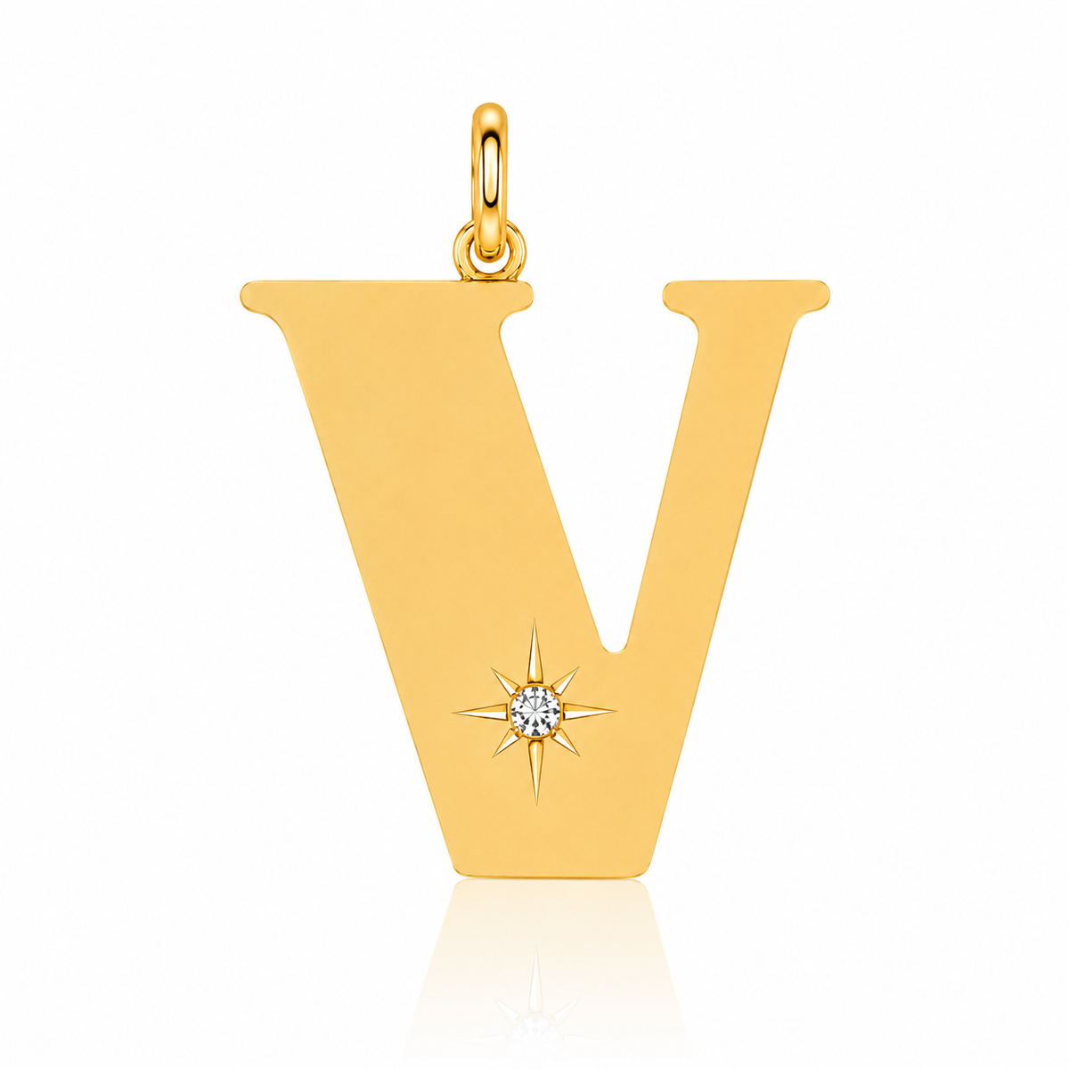 The Gold Flat Letter Pendant