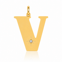 The Gold Flat Letter Pendant