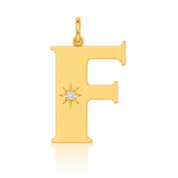 The Gold Flat Letter Pendant