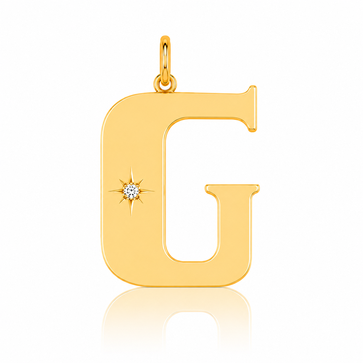 The Gold Flat Letter Pendant