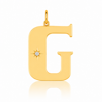 The Gold Flat Letter Pendant