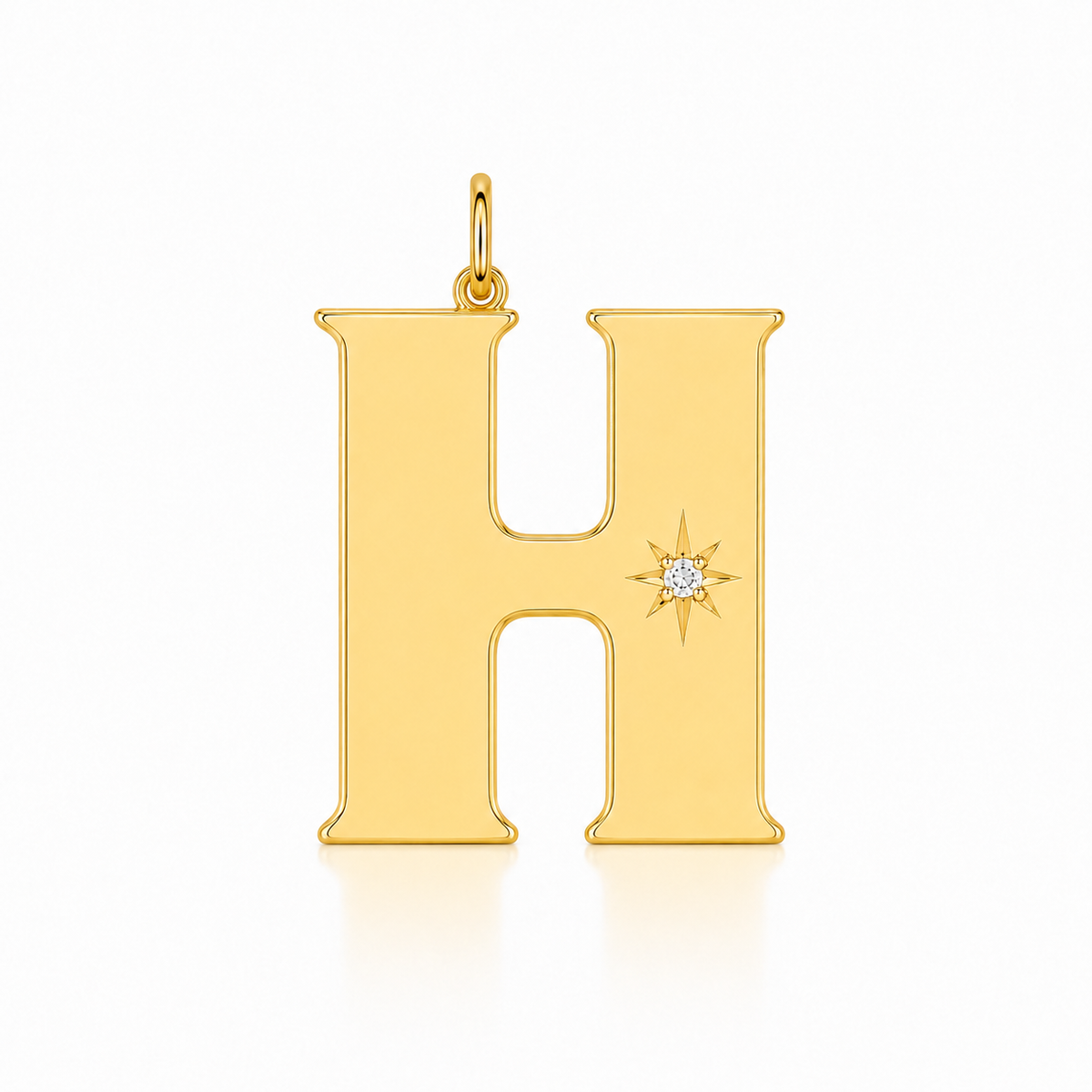 The Gold Flat Letter Pendant