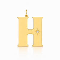 The Gold Flat Letter Pendant