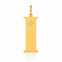 The Gold Flat Letter Pendant