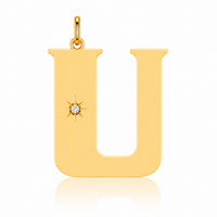 The Gold Flat Letter Pendant