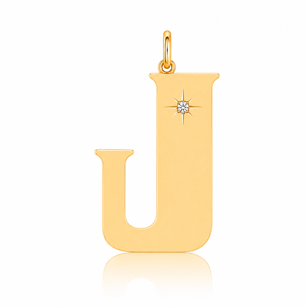 The Gold Flat Letter Pendant