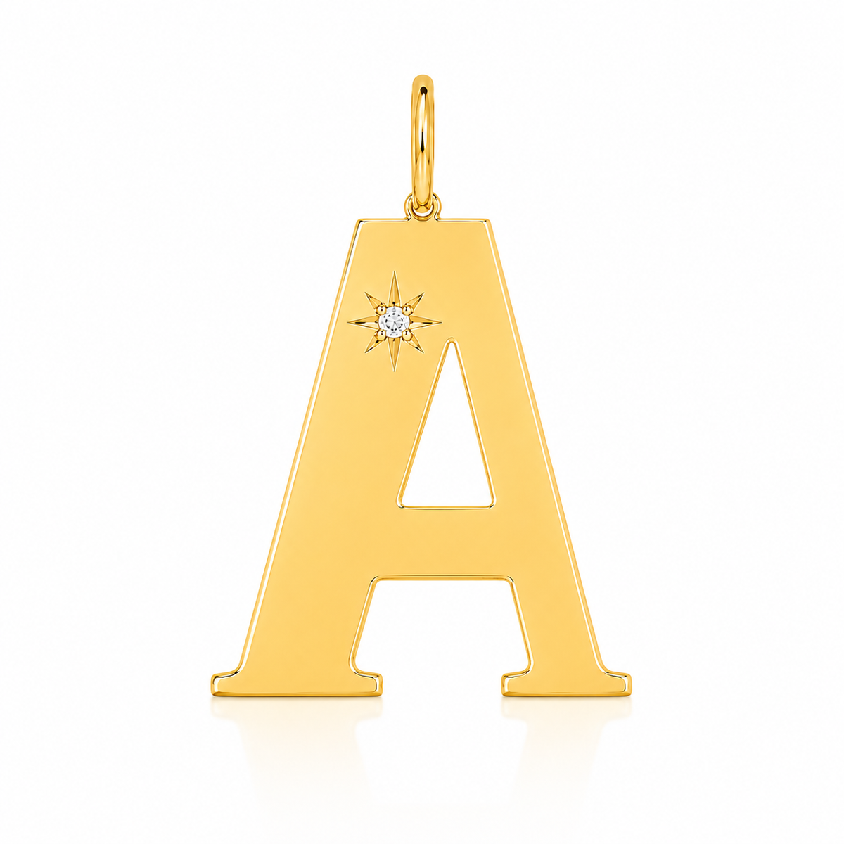 The Gold Flat Letter Pendant